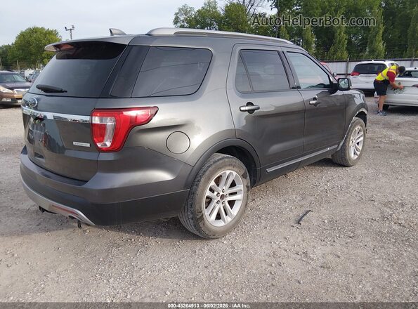 1FM5K7DH5GGD27483 2016 FORD EXPLORER Gray Trasero derecho