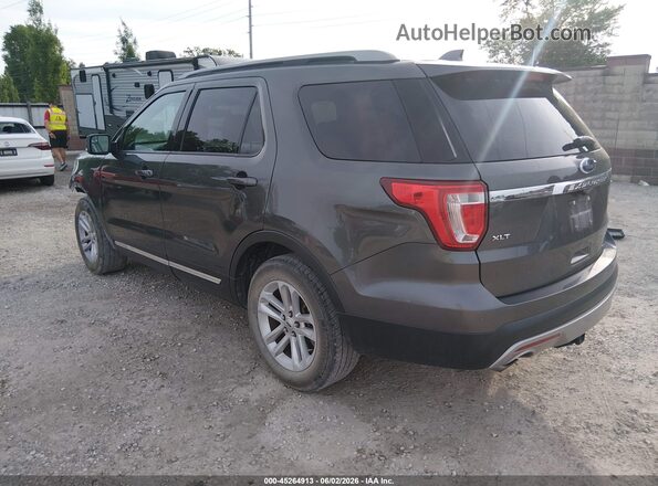 1FM5K7DH5GGD27483 2016 FORD EXPLORER Gray Trasero izquierdo
