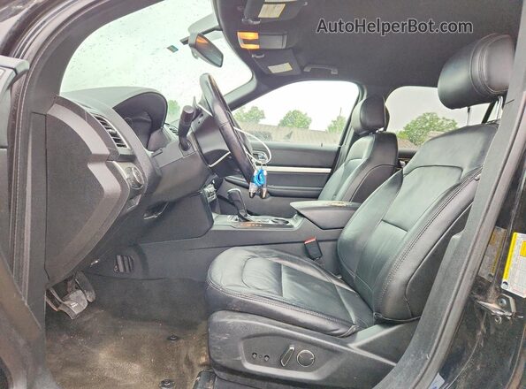 1FM5K7DH7HGC30982 2017 FORD EXPLORER Черный Вид салона спереди