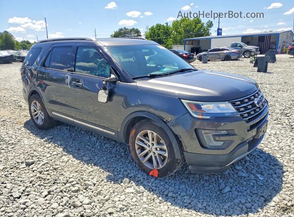 1FM5K7DHXGGC38606 2016 FORD EXPLORER Gray Delantero derecho