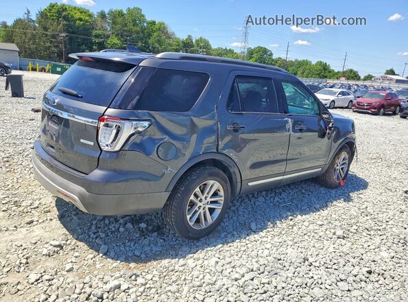 1FM5K7DHXGGC38606 2016 FORD EXPLORER Gray Trasero derecho