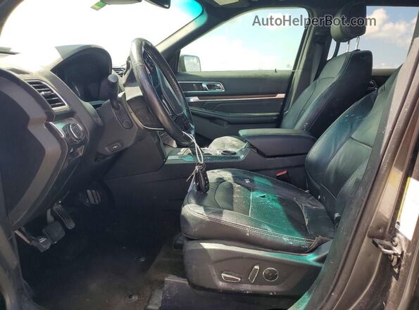 1FM5K7F80GGB09660 2016 FORD EXPLORER Gray წინა სალონის ხედი