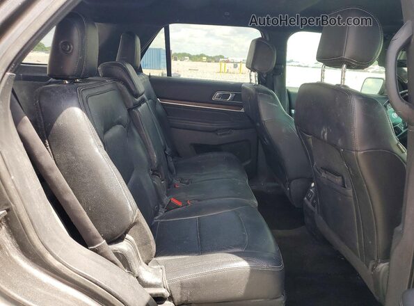 1FM5K7F80GGB09660 2016 FORD EXPLORER Gray უკანა სავარძლების ხედი