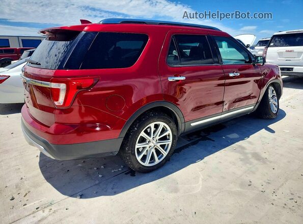1FM5K7F80HGA95289 2017 FORD EXPLORER Красный Задняя правая четверть