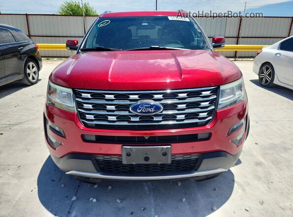1FM5K7F80HGA95289 2017 FORD EXPLORER Красный Вид спереди