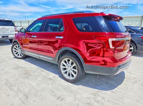 1FM5K7F80HGA95289 2017 FORD EXPLORER Красный Задняя левая четверть