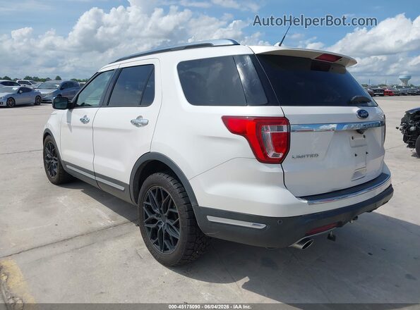 1FM5K7F81JGC63611 2018 FORD EXPLORER White Tył lewy