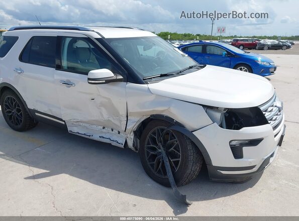 1FM5K7F81JGC63611 2018 FORD EXPLORER White Widok z przodu
