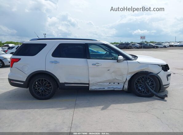 1FM5K7F81JGC63611 2018 FORD EXPLORER White Widok wnętrza 360 stopni