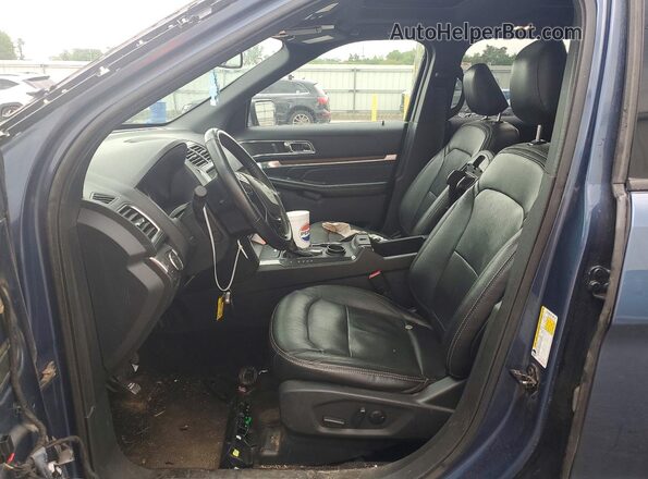 1FM5K7F81KGA16168 2019 FORD EXPLORER Blue Vista interior delantera