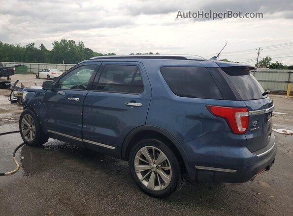 1FM5K7F81KGA16168 2019 FORD EXPLORER Blue Trasero izquierdo