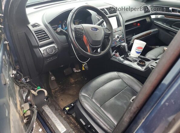 1FM5K7F81KGA16168 2019 FORD EXPLORER Blue Vista del salpicadero