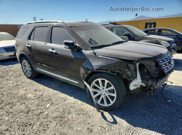 1FM5K7F82GGC24759 2016 FORD EXPLORER Черный Передняя правая четверть