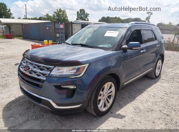 1FM5K7F82KGA03459 2019 FORD EXPLORER Dark Blue Առջևի ձախ երեք քառորդ տեսարան
