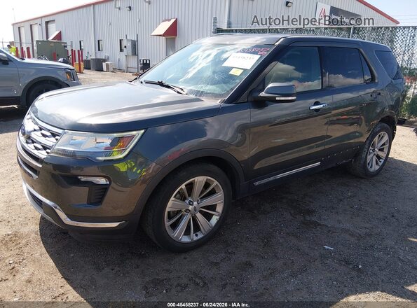 1FM5K7F82KGB48520 2019 FORD EXPLORER Gray Przód lewy
