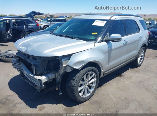 1FM5K7F83GGA27518 2016 FORD EXPLORER Silver წინა მარცხენა ხედი სამი მეოთხედიდან