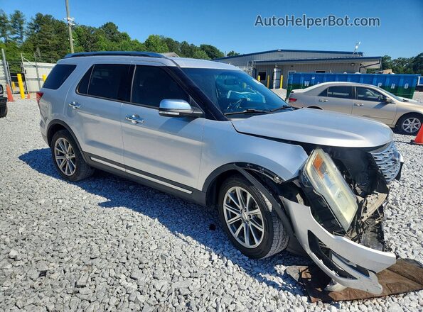 1FM5K7F83GGC49430 2016 FORD EXPLORER Серебряный Передняя правая четверть