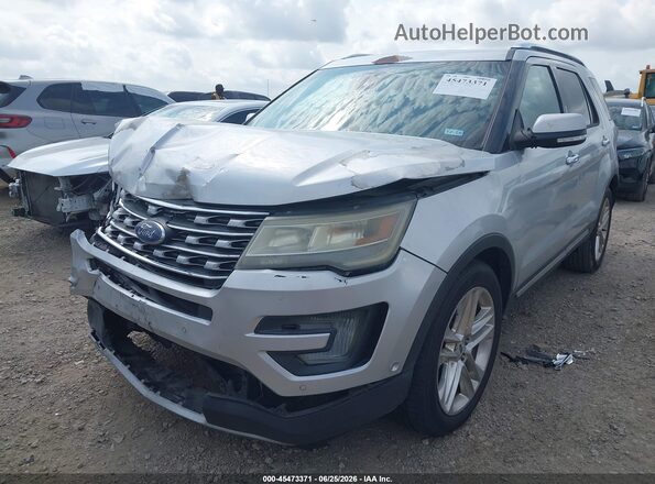 1FM5K7F83GGD27169 2016 FORD EXPLORER Silver Vista tres cuartos delantera izquierda