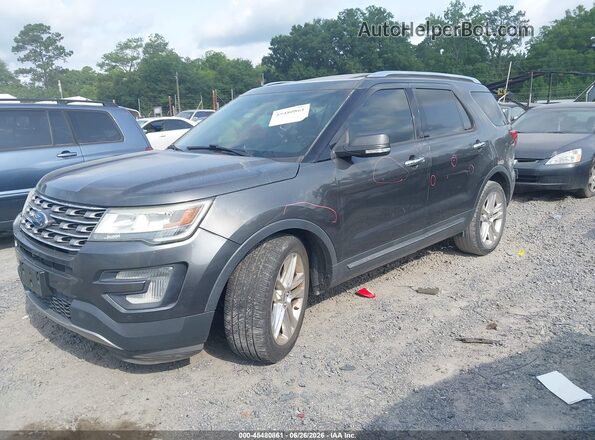 1FM5K7F85GGC86088 2016 FORD EXPLORER Gray Vista tres cuartos delantera izquierda