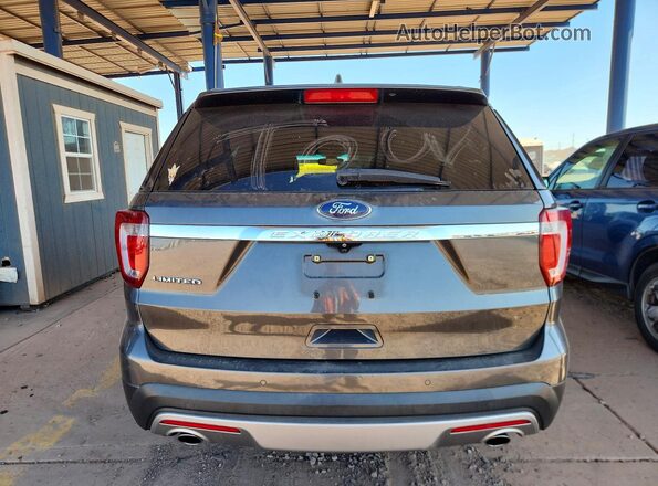 1FM5K7F85GGD03181 2016 FORD EXPLORER Gray Rear view