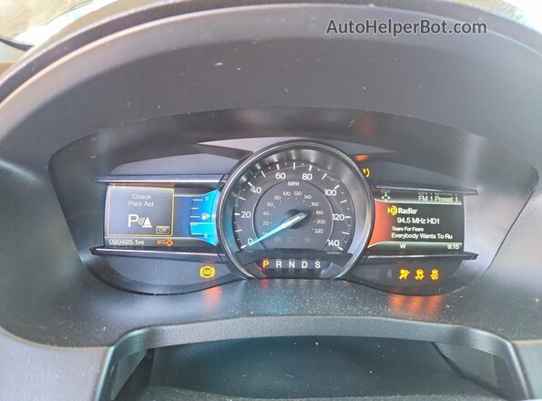 1FM5K7F85GGD03181 2016 FORD EXPLORER Gray Instrument cluster view