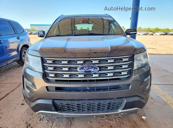 1FM5K7F85GGD03181 2016 FORD EXPLORER Gray Front view