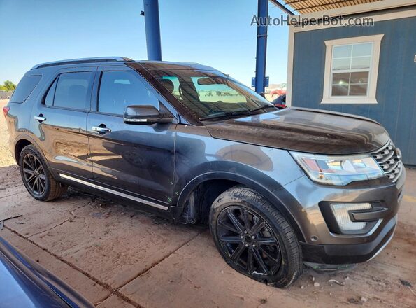 1FM5K7F85GGD03181 2016 FORD EXPLORER Gray Front right