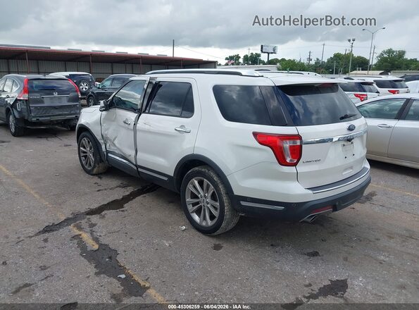 1FM5K7F86JGA19095 2018 FORD EXPLORER White Trasero izquierdo