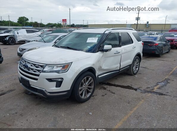 1FM5K7F86JGA19095 2018 FORD EXPLORER White Vista tres cuartos delantera izquierda