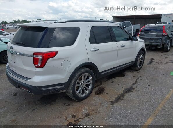 1FM5K7F86JGA19095 2018 FORD EXPLORER White Trasero derecho