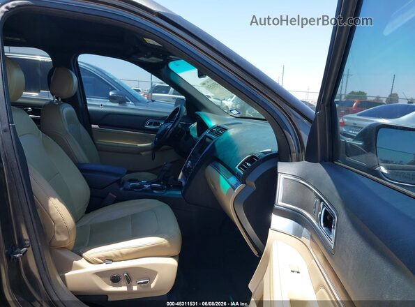 1FM5K7F87GGA84692 2016 FORD EXPLORER Gray Widok wnętrza z przodu