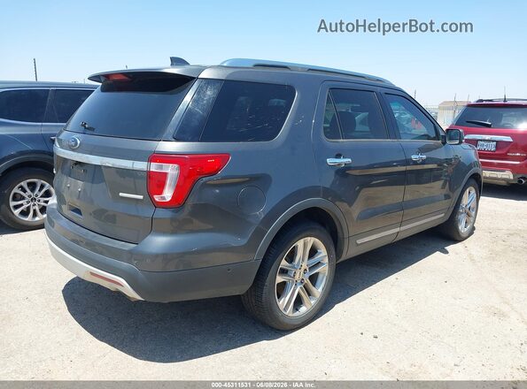 1FM5K7F87GGA84692 2016 FORD EXPLORER Gray Tył prawy