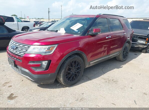 1FM5K7F87GGA84949 2016 FORD EXPLORER Red Przód lewy