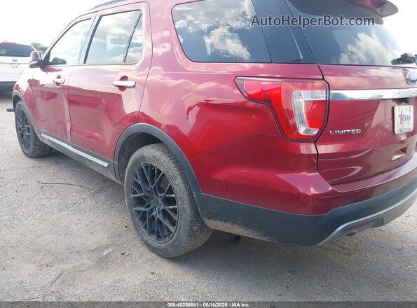 1FM5K7F87GGA84949 2016 FORD EXPLORER Red Tył lewy
