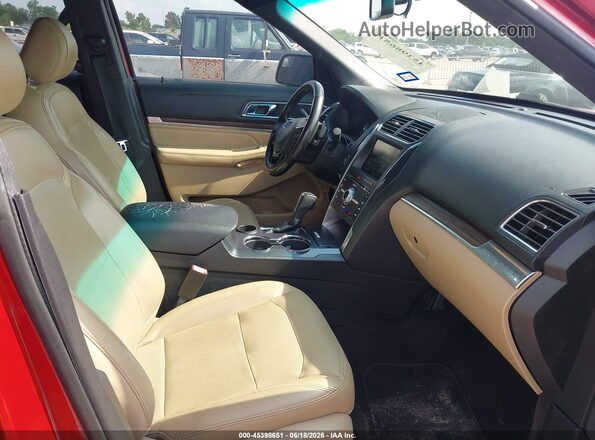1FM5K7F87GGA84949 2016 FORD EXPLORER Red Widok wnętrza z przodu
