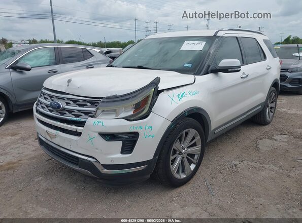 1FM5K7F87KGA32715 2019 FORD EXPLORER Белый Передняя левая четверть