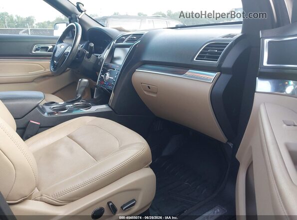 1FM5K7F89GGC48458 2016 FORD EXPLORER Gray Widok wnętrza z przodu