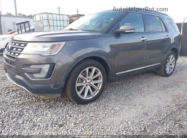 1FM5K7F89GGC48458 2016 FORD EXPLORER Gray Przód lewy