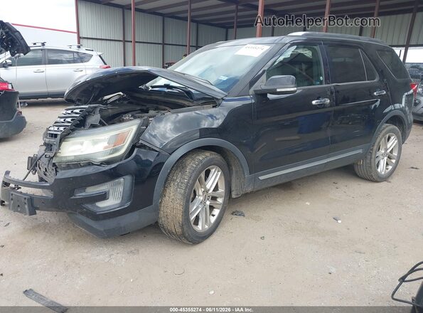 1FM5K7F89GGC65907 2016 FORD EXPLORER Black Передня ліва чверть