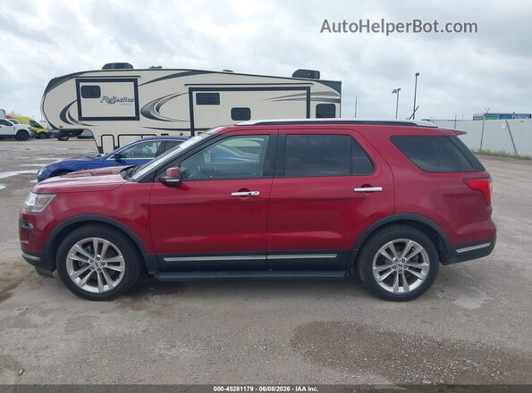 1FM5K7F89JGA41656 2018 FORD EXPLORER Красный Панорамный вид салона 360°