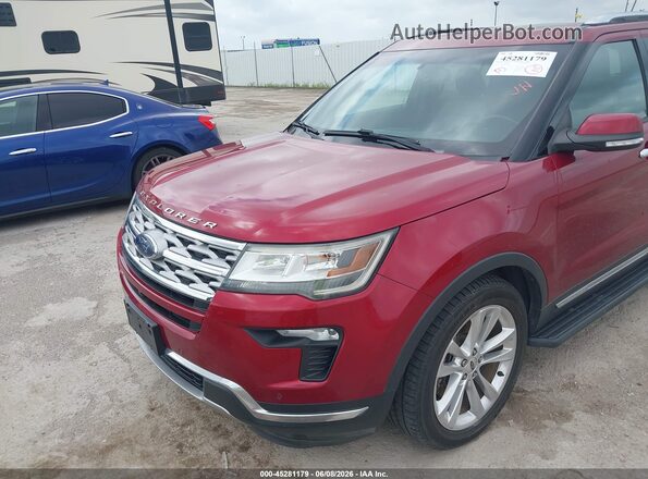 1FM5K7F89JGA41656 2018 FORD EXPLORER Красный Вид спереди