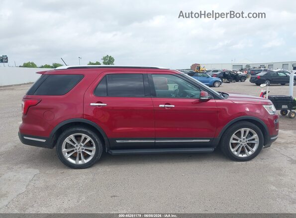1FM5K7F89JGA41656 2018 FORD EXPLORER Красный Вид задней части салона