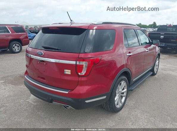1FM5K7F89JGA41656 2018 FORD EXPLORER Красный Задняя правая четверть