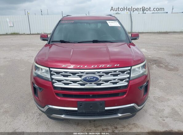 1FM5K7F89JGA41656 2018 FORD EXPLORER Красный Вид щитка приборов
