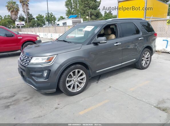 1FM5K7F8XGGA77011 2016 FORD EXPLORER Gray Przód lewy