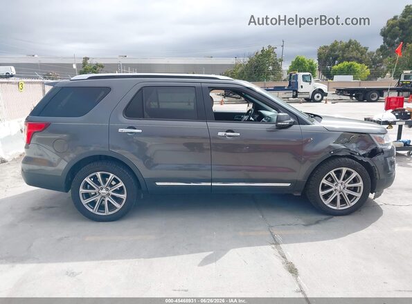 1FM5K7F8XGGA77011 2016 FORD EXPLORER Gray Widok wnętrza z tyłu
