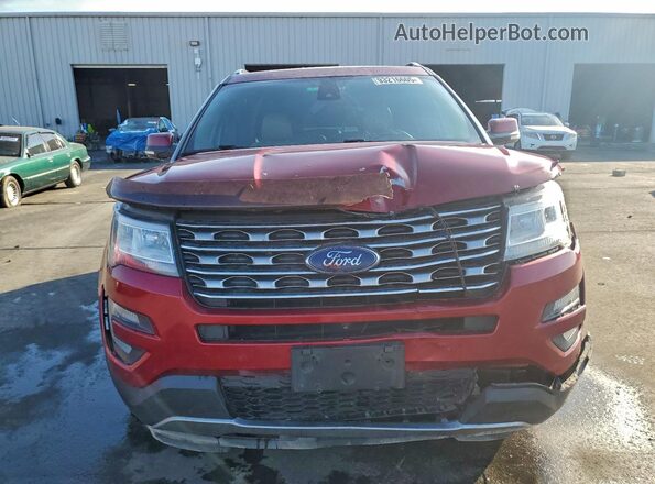 1FM5K7F8XHGD48604 2017 FORD EXPLORER Красный Вид спереди