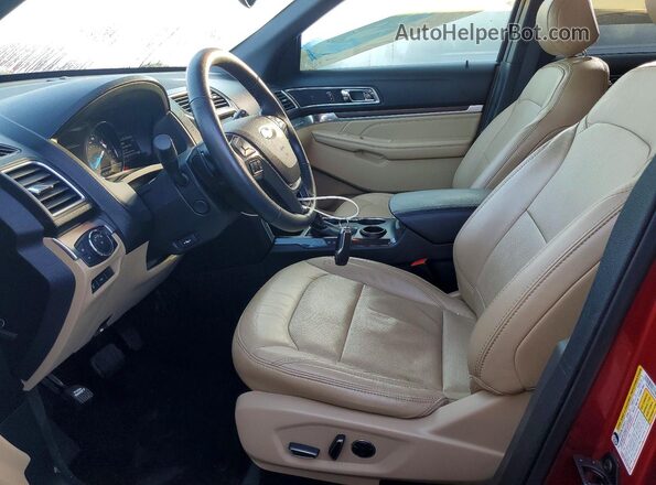 1FM5K7F8XHGD48604 2017 FORD EXPLORER Красный Вид салона спереди