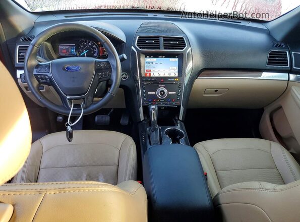 1FM5K7F8XHGD48604 2017 FORD EXPLORER Красный Вид панели приборов