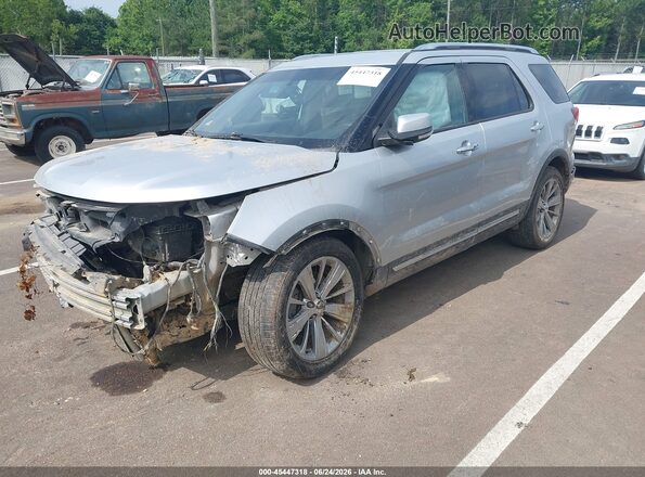 1FM5K7F8XJGA45960 2018 FORD EXPLORER Silver წინა მარცხენა ხედი სამი მეოთხედიდან